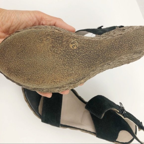 Browns Couture Wedge Espadrille Suede Strap - Picture 7 of 8